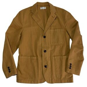Wallace & Barnes Chore Blazer Cotton Linen Jacket Khaki Size Mens 36 S